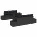 Set de canapea cu pernă Manual 7 pcs Negru poliratan - WALTI WALTI