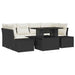 Set de canapele pentru grădină cu pernă 7 pcs negru și crem - WALTI WALTI
