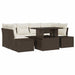 Set de canapele pentru grădină cu pernă 7 pcs maro și crem - WALTI WALTI