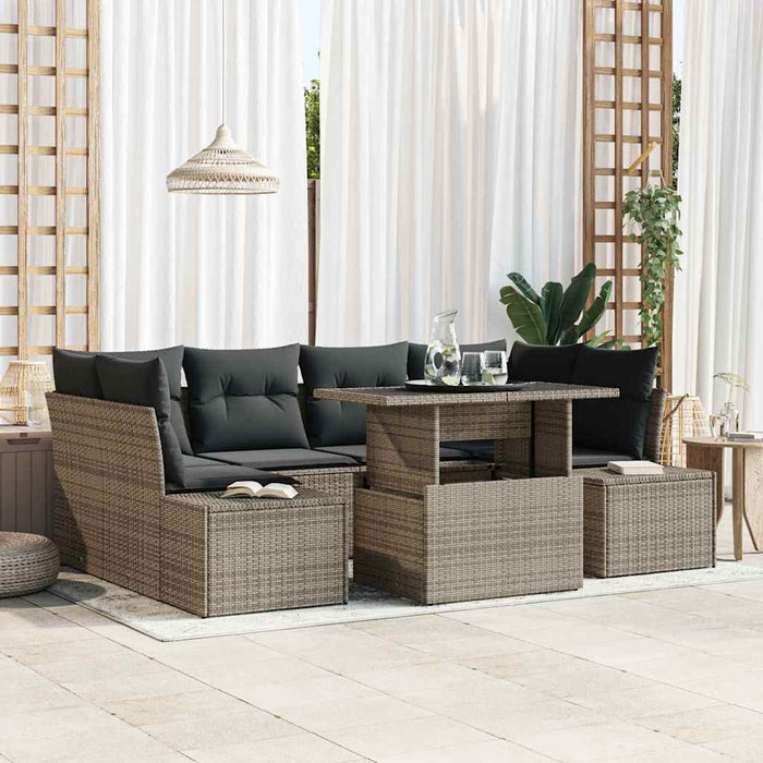 Set de canapele pentru grădină 7 pcs Gri 100 x 55 x 73 cm - WALTI WALTI