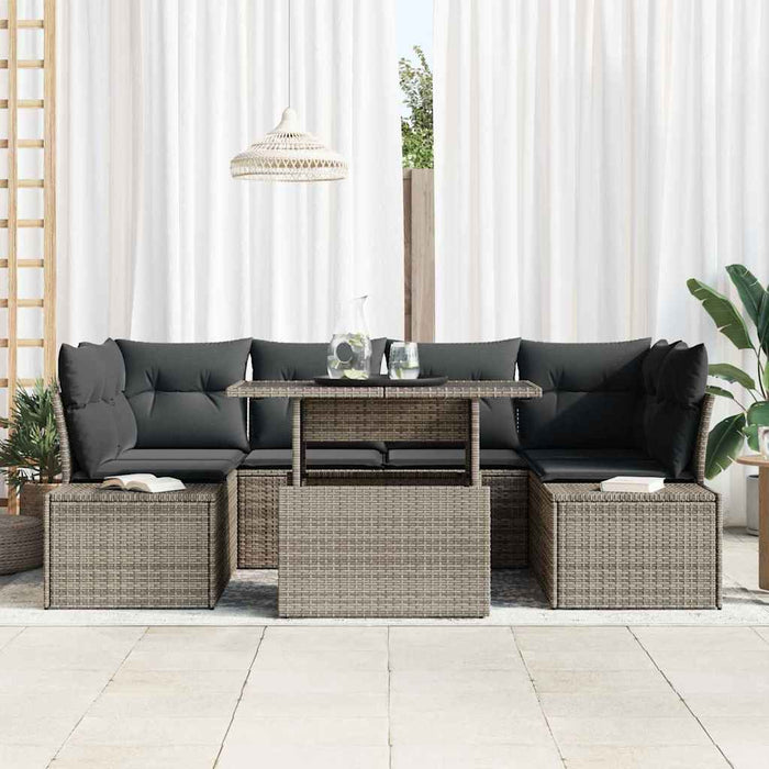 Set de canapele pentru grădină 7 pcs Gri 100 x 55 x 73 cm - WALTI WALTI