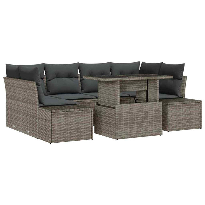 Set de canapele pentru grădină 7 pcs Gri 100 x 55 x 73 cm - WALTI WALTI