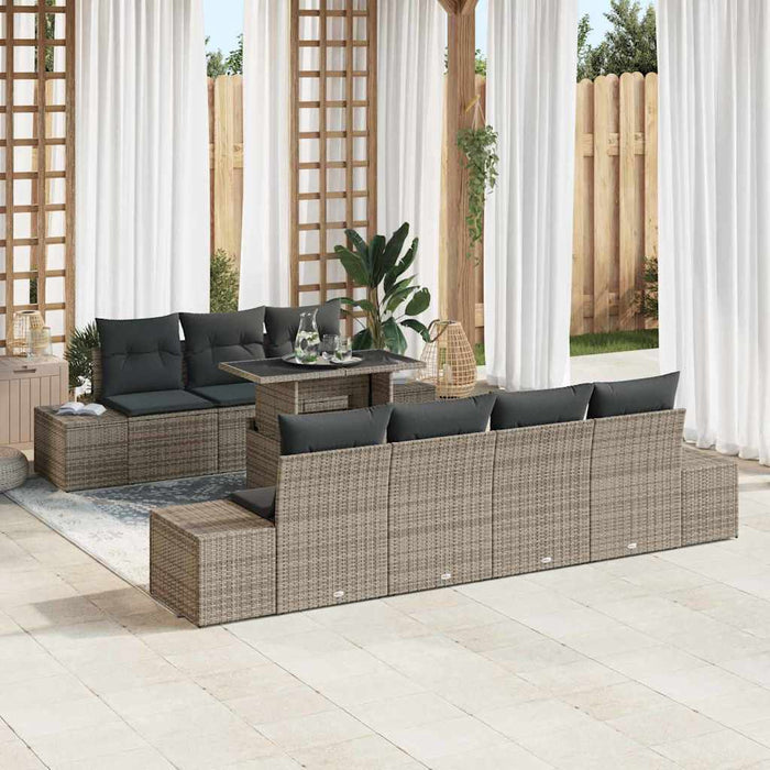 Set de canapele pentru grădină 8 pcs Gri 100 x 55 x 73 cm - WALTI WALTI