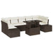 Set de canapele pentru grădină cu pernă 8 pcs maro și crem - WALTI WALTI
