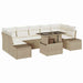 Set de canapele pentru grădină cu pernă 8 pcs bej și crem - WALTI WALTI