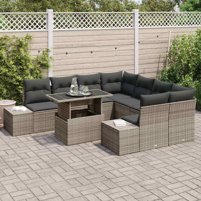 Set de canapele pentru grădină 9 pcs Gri 100 x 55 x 73 cm - WALTI WALTI