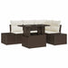Set de canapele pentru grădină cu pernă 5 pcs maro și crem - WALTI WALTI