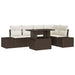 Set de canapele pentru grădină cu pernă 6 pcs Maro Rattan poli - WALTI WALTI