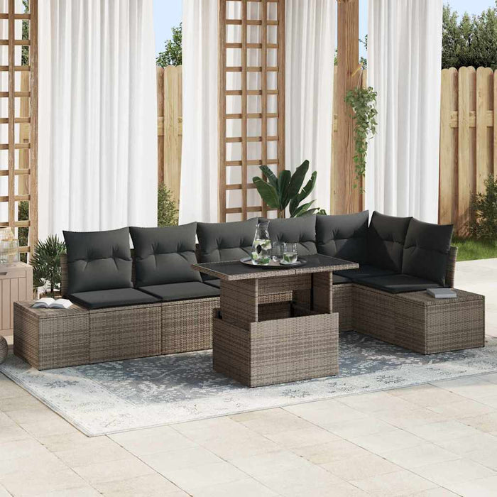 Set de canapele pentru grădină 7 pcs Gri 100 x 55 x 73 cm - WALTI WALTI