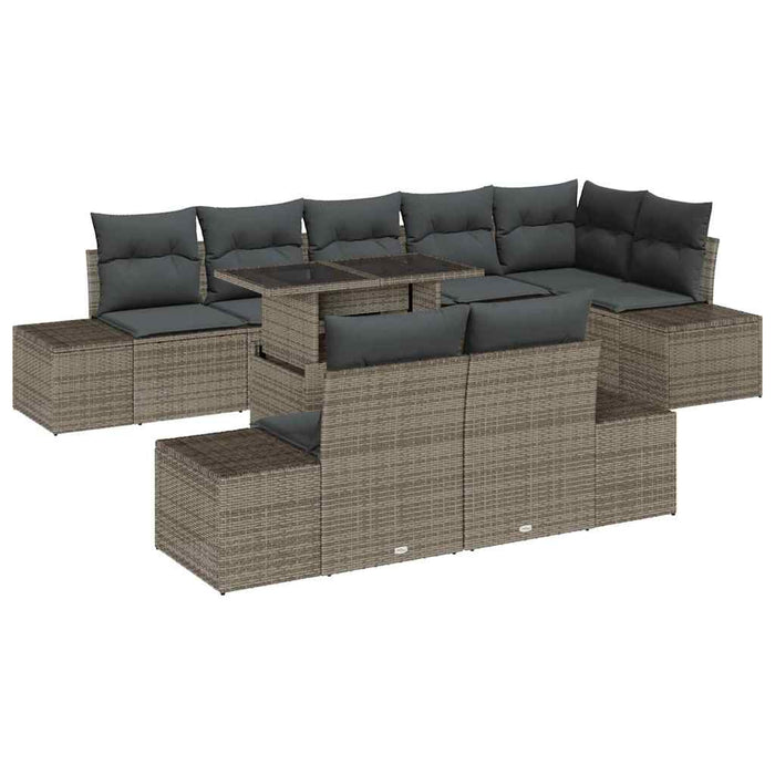 Set de canapele pentru grădină 9 pcs Gri 100 x 55 x 73 cm - WALTI WALTI