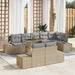 Set de canapele pentru grădină 9 pcs Beige și gri deschis - WALTI WALTI