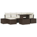 Set de canapele pentru grădină cu pernă 7 pcs maro și crem - WALTI WALTI