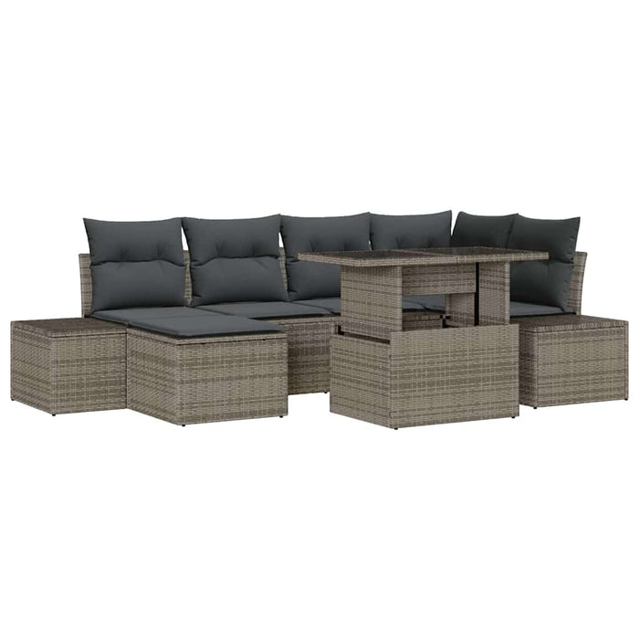 Set de canapele pentru grădină cu pernă 7 pcs Gri - WALTI WALTI