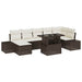 Set de canapele pentru grădină cu pernă 8 pcs maro și crem - WALTI WALTI