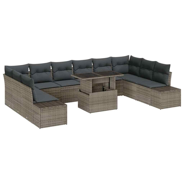 Set de canapele pentru grădină 11 pcs Gri 100 x 55 x 73 cm - WALTI WALTI