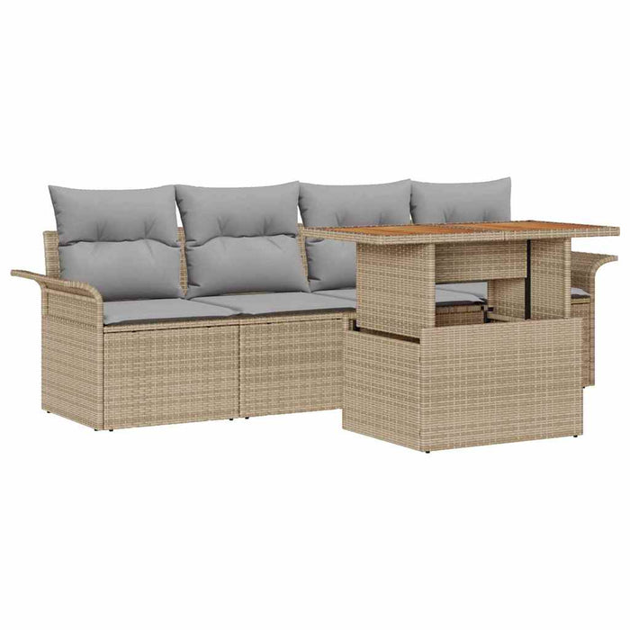 Set de canapele pentru grădină Manual 5 pcs bej și gri deschis - WALTI WALTI