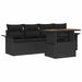 Set de canapele pentru grădină cu pernă 5 pcs Negru - WALTI WALTI
