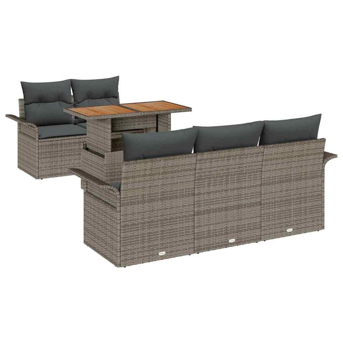 Set de canapele pentru grădină cu pernă 6 pcs Gri - WALTI WALTI