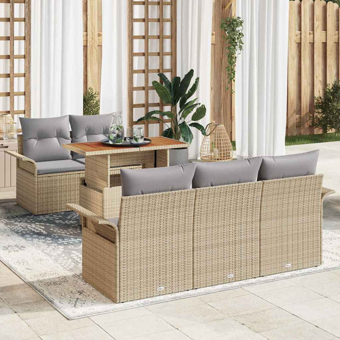 Set de canapele pentru grădină Manual 6 pcs bej și gri deschis - WALTI WALTI