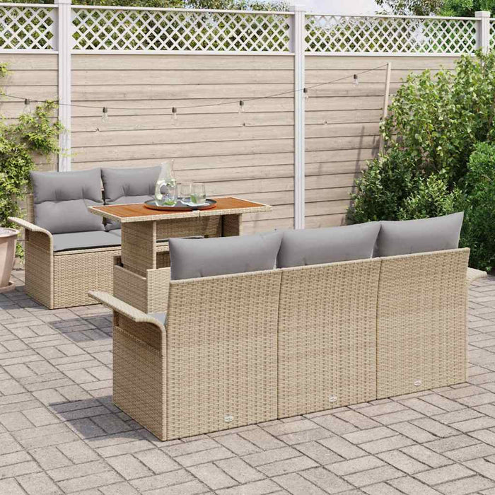 Set de canapele pentru grădină Manual 6 pcs bej și gri deschis - WALTI WALTI