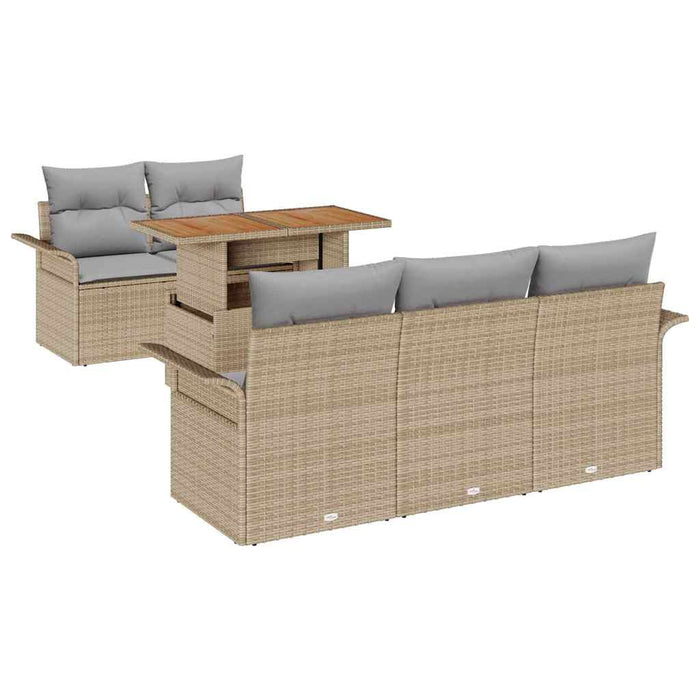 Set de canapele pentru grădină Manual 6 pcs bej și gri deschis - WALTI WALTI