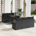 Set de canapele pentru grădină cu pernă 7 pcs Negru - WALTI WALTI