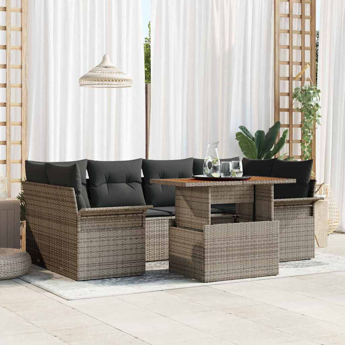 Set de canapele pentru grădină 7 pcs Gri 100 x 55 x 73 cm - WALTI WALTI