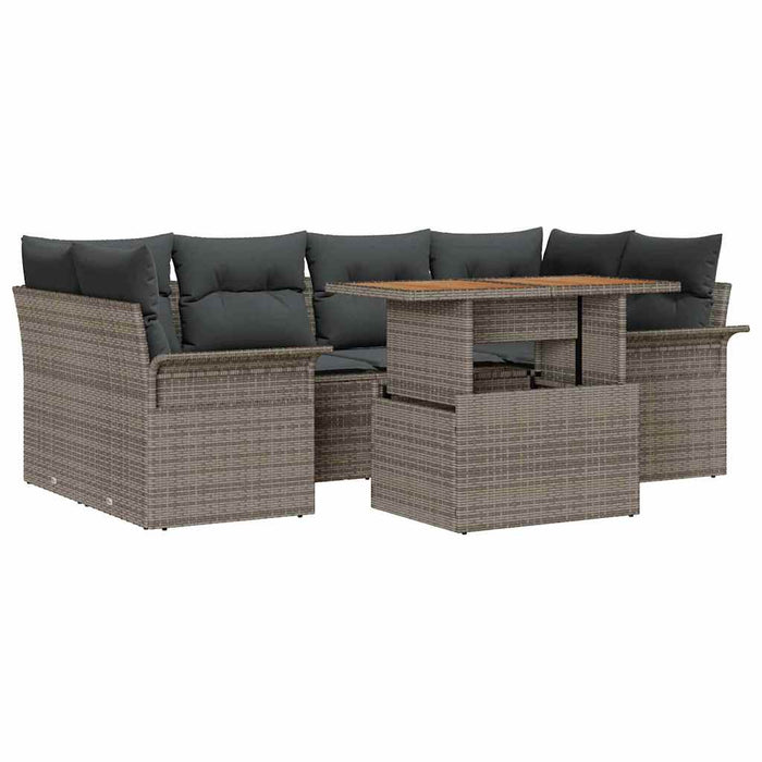 Set de canapele pentru grădină 7 pcs Gri 100 x 55 x 73 cm - WALTI WALTI