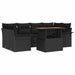 Set de canapele pentru grădină cu pernă 7 pcs Negru - WALTI WALTI