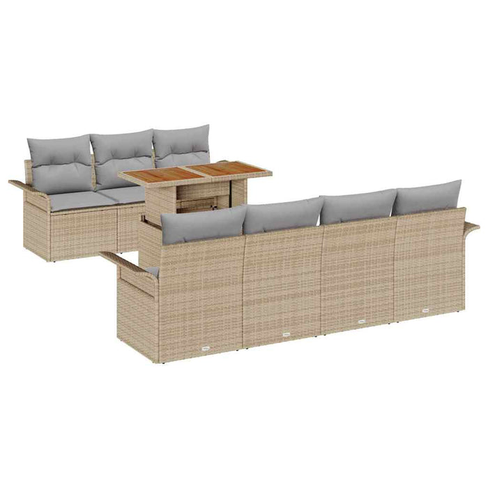 Set de canapele pentru grădină 8 pcs bej și gri deschis - WALTI WALTI