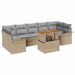 Set de canapele pentru grădină 8 pcs bej și gri deschis - WALTI WALTI