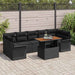 Set de canapele pentru grădină cu pernă 8 pcs Negru - WALTI WALTI