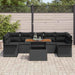 Set de canapele pentru grădină cu pernă 8 pcs Negru - WALTI WALTI