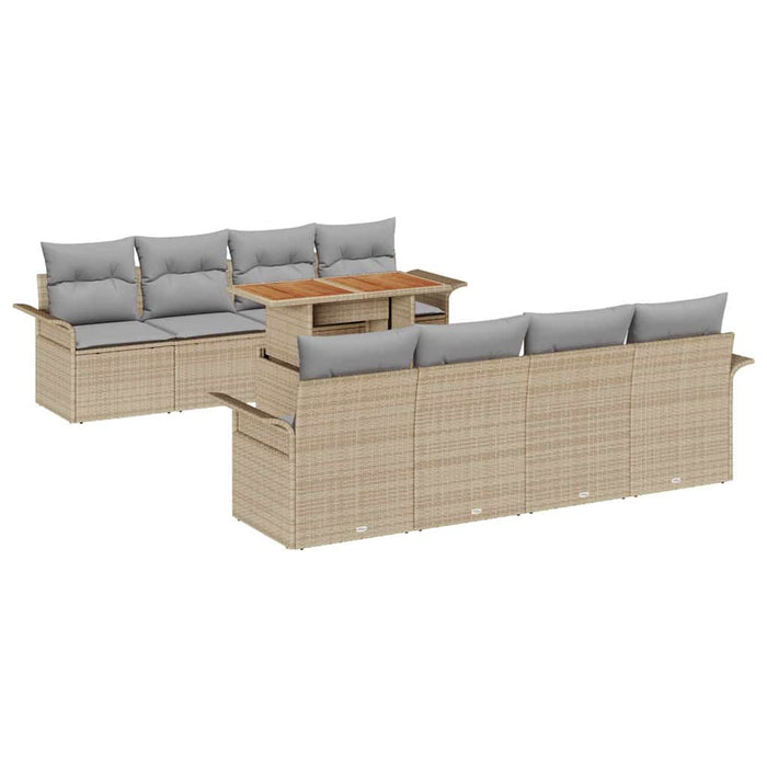 Set de canapele pentru grădină 7 pcs bej și gri deschis - WALTI WALTI