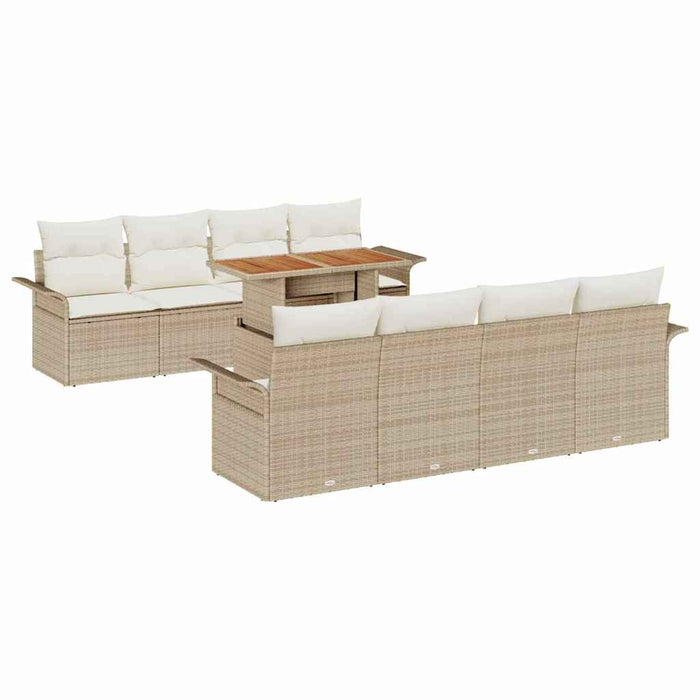 Set de canapele pentru grădină cu pernă 7 pcs bej și crem - WALTI WALTI