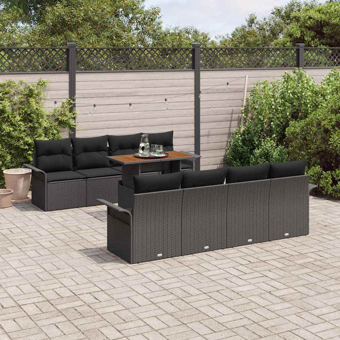 Set de canapele pentru grădină 7 pcs Negru 100 x 55 x 73 cm - WALTI WALTI