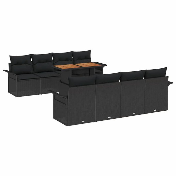 Set de canapele pentru grădină 7 pcs Negru 100 x 55 x 73 cm - WALTI WALTI