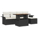 Set de canapele pentru grădină cu pernă 6 pcs negru și crem - WALTI WALTI