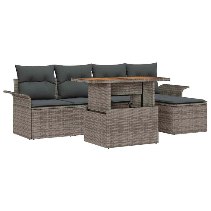 Set de canapele pentru grădină cu pernă 6 pcs Gri - WALTI WALTI