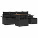 Set de canapele pentru grădină cu pernă 6 pcs Negru - WALTI WALTI