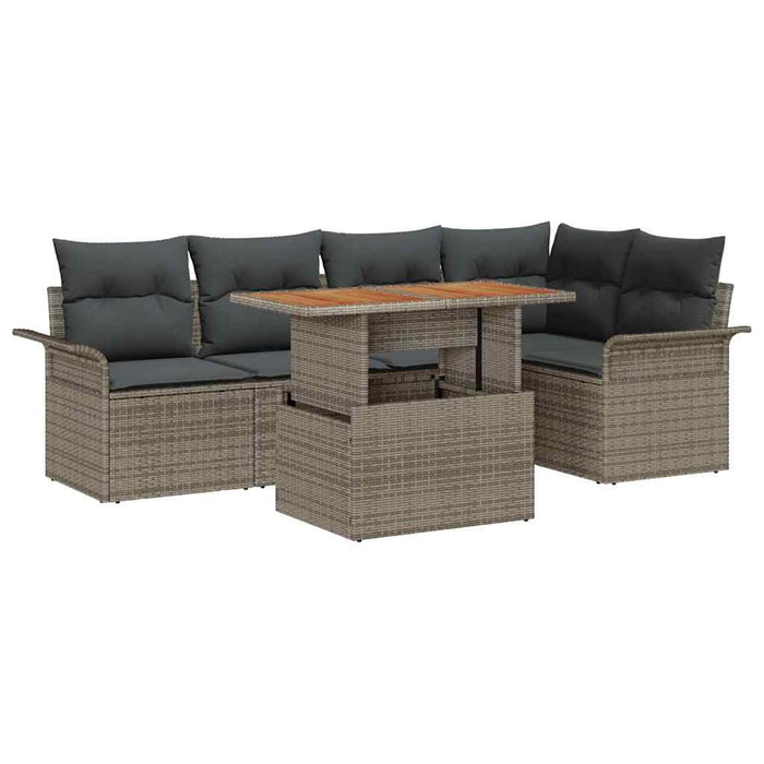 Set de canapele pentru grădină cu pernă Manual 6 pcs Gri - WALTI WALTI