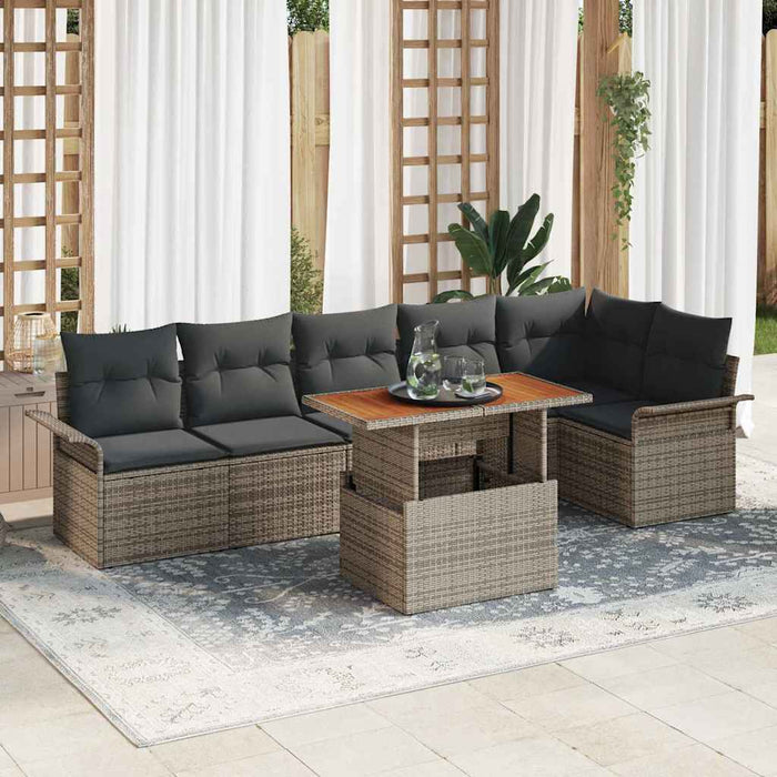 Set de canapele pentru grădină 7 pcs Gri 100 x 55 x 73 cm - WALTI WALTI