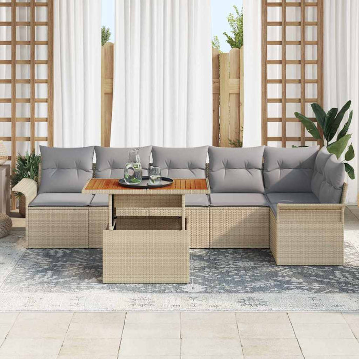 Set de canapele pentru grădină Manual 7 pcs bej și gri deschis - WALTI WALTI