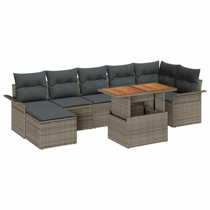 Set de canapele pentru grădină cu pernă 8 pcs Gri - WALTI WALTI