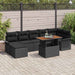 Set de canapele pentru grădină cu pernă 8 pcs Negru - WALTI WALTI