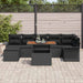 Set de canapele pentru grădină cu pernă 8 pcs Negru - WALTI WALTI