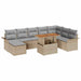 Set de canapele pentru grădină 9 pcs bej și gri deschis - WALTI WALTI