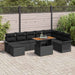 Set de canapele pentru grădină cu pernă 9 pcs Negru - WALTI WALTI