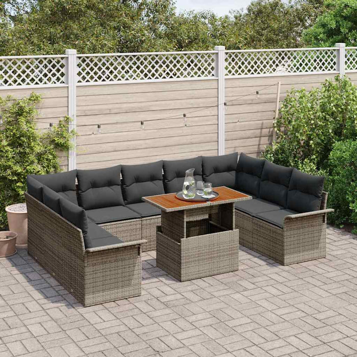 Set de canapele pentru grădină 10 pcs Gri 100 x 55 x 73 cm - WALTI WALTI