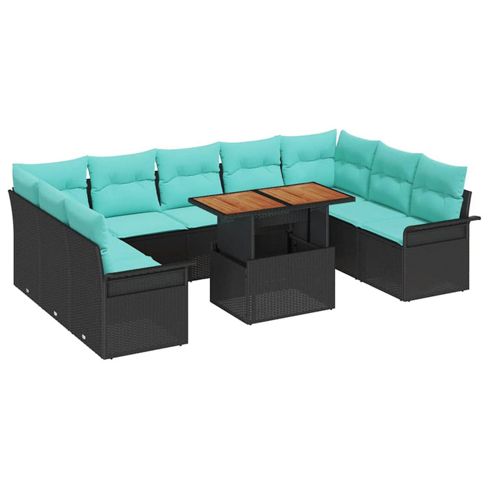Set de canapele pentru grădină Manual 10 pcs Negru și albastru - WALTI WALTI